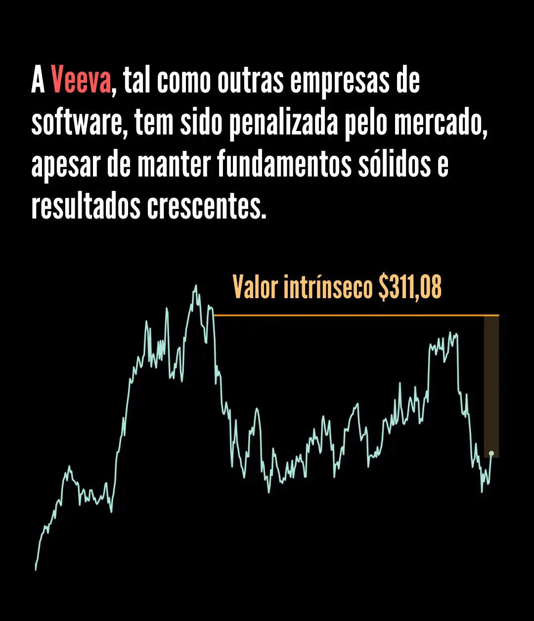 Veeva Systems — cotação abaixo do valor intrínseco $311,08