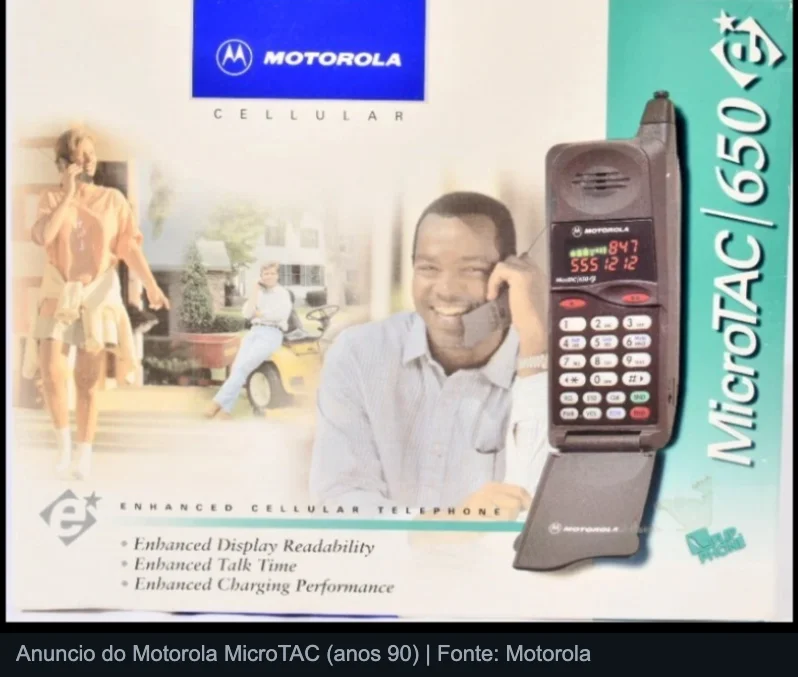 Anuncio do Motorola MicroTAC dos anos 90