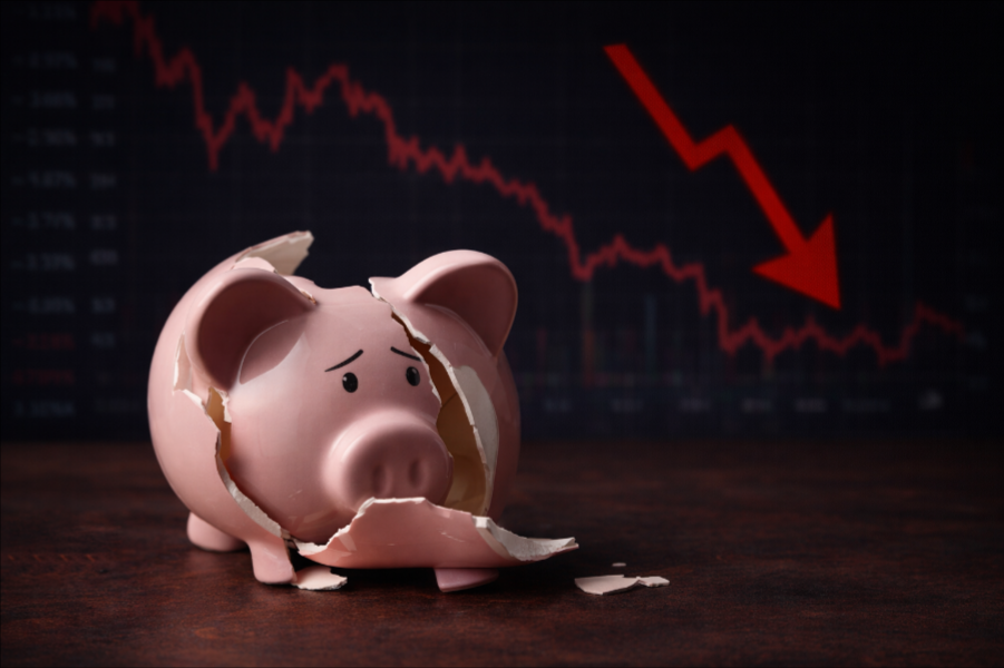 Ilustracao sobre quedas maiores em euros a medida que a carteira cresce